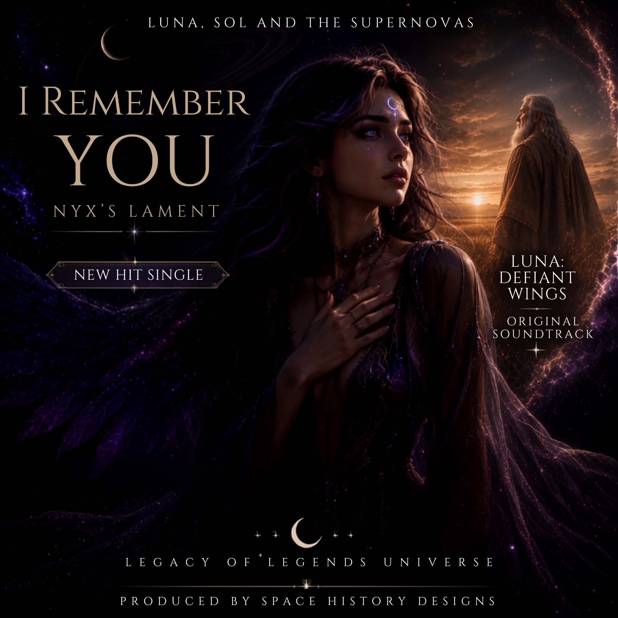 Official single artwork for I Remember You — Nyx Lament by Luna, Sol and the Supernovas
